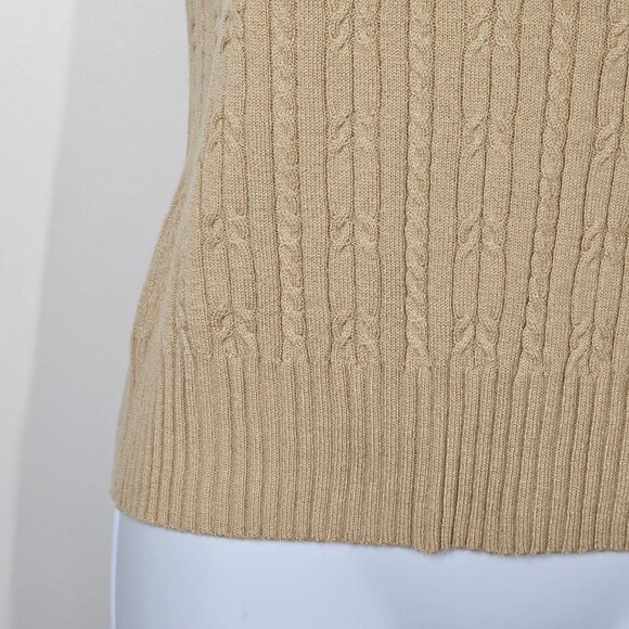 Vintage Evan-Picone Neutral Tank Top Beige Tan Knit 90s-Y2k Womens M - Picture 3 of 8